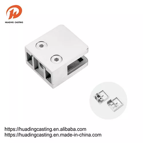 Square Stainless Steel 316 304 Glass Clamp Flat Base