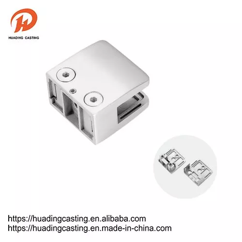 Stainless Steel Square Glass Clamp with Polished Surface